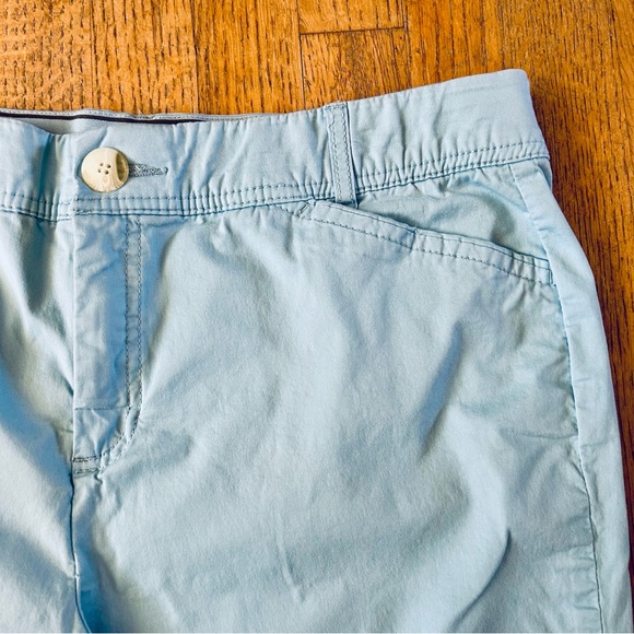 Christopher Banks Sky Blue Comfort Waist Chino Flat Front Capris sz 14  POCKETS - Picture 4 of 9